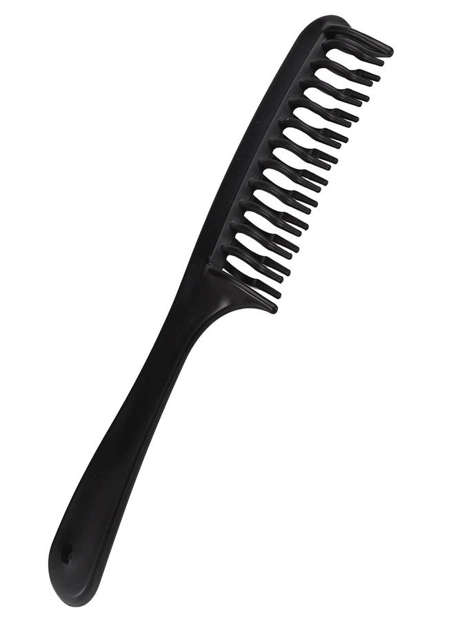 ACGarden 2X Black Double Tooth Detangler Hair Comb Shampoo Comb with Handle for Long Curly Wet Hair - Image 3